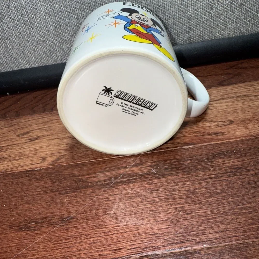 VTG Disney World Castle EPCOT Personalized Coffee Mug Collectible Cup- “Eddie”